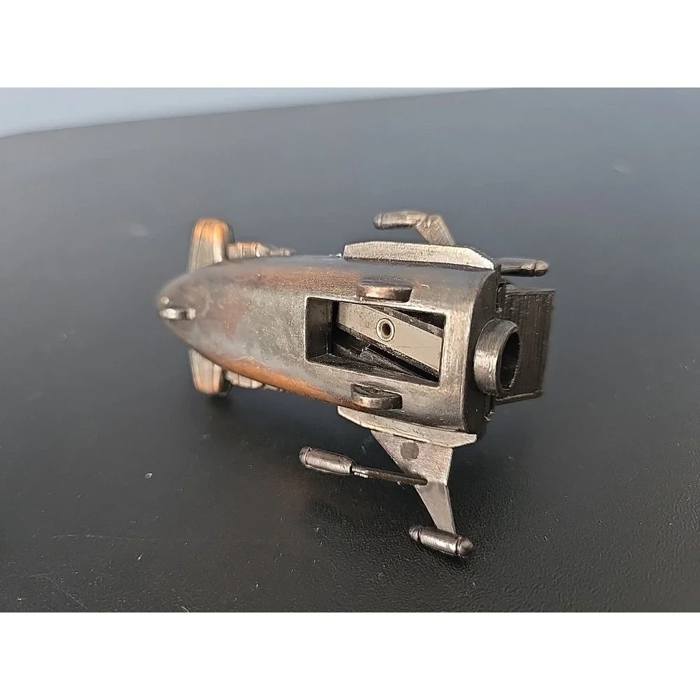 Vintage Copper Pencil Sharpner Buck Rodgers Flash Gordon Style Spaceship
